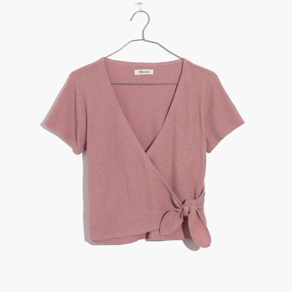 NWT Texture & Thread Wrap-Tie Top